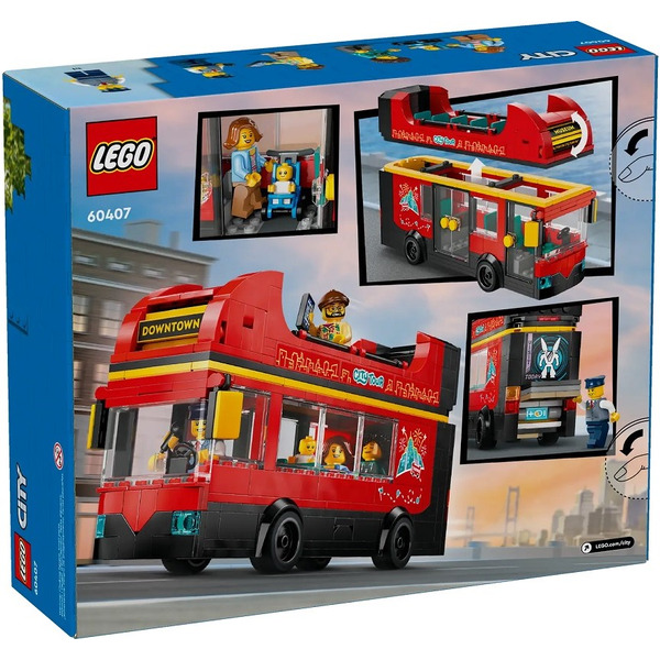 Конструктор LEGO CITY 60407 Красный двухэтажный экскурсионный автобус