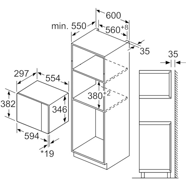 Встраиваемая микроволновая печь BOSCH BFL524MB0