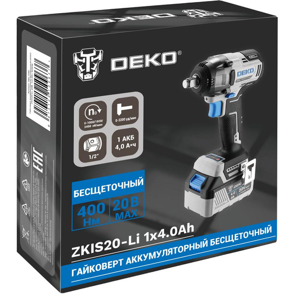 Аккумуляторный гайковерт DEKO ZKIS20-Li (084-1046) с 1-им АКБ