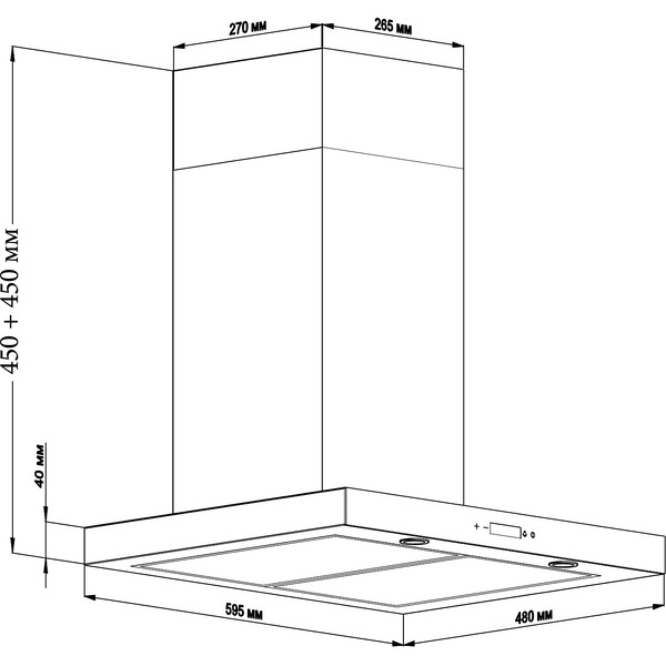 Вытяжка Backer CH60E-MC-L200 Inox BG