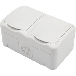 Блок из 2 розеток горизонтальный KRANZ Mini OG KR-78-0606