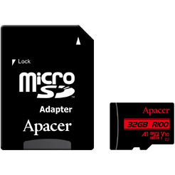 Карта памяти Apacer microSDXC AP128GMCSX10UB-R 128GB (с адаптером)