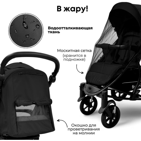 Детская прогулочная коляска Bubago Model One BG 173-2 (черный)