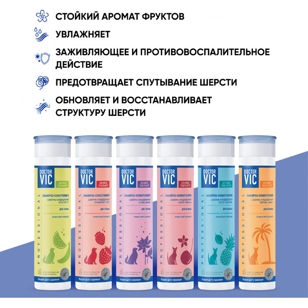 Шампунь для животных Doctor VIC Tropical Candy для кошек (250мл)