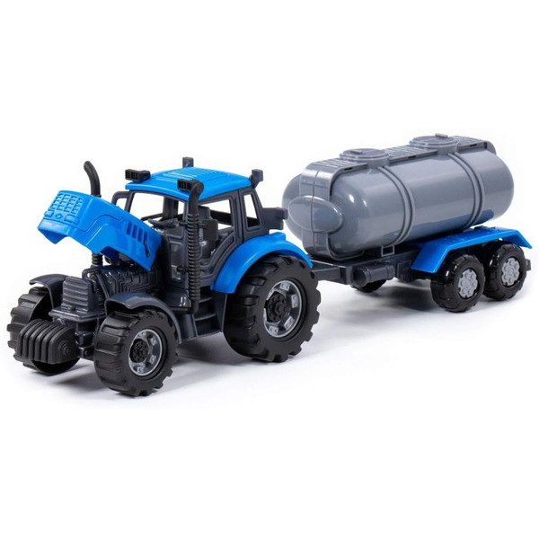 Трактор Полесье Прогресс с прицепом-цистерной инерционный 91550