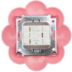 Выключатель двухклавишный KRANZ HAPPY Цветок KR-78-0624