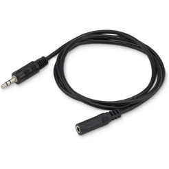 Кабель-удлинитель аудио Buro Jack 3.5 (m) - Jack 3.5 (f) (2м, черный)