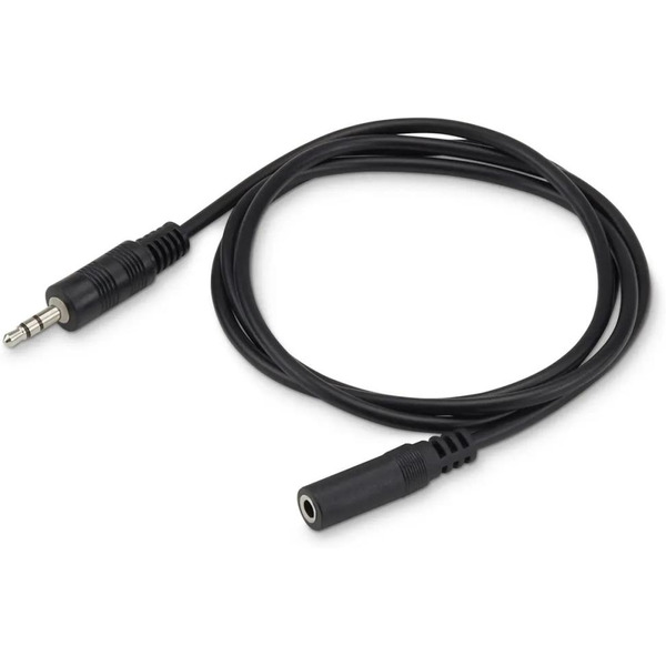 Кабель-удлинитель аудио Buro Jack 3.5 (m) - Jack 3.5 (f) (2м, черный)