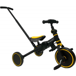 Беговел-велосипед Bubago Flint BG-FPY-109-11 с ручкой (черный/желтый)