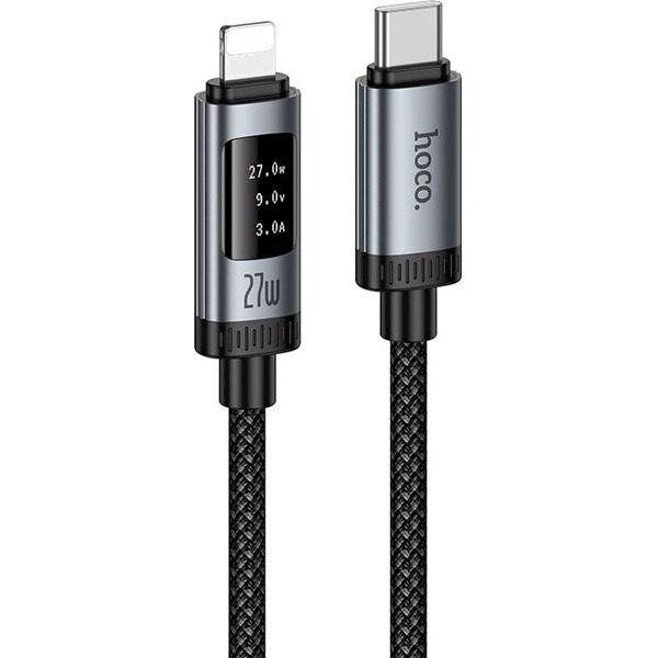 Зарядный кабель Hoco U148 Type-C-Lightning (1.2м, черный)