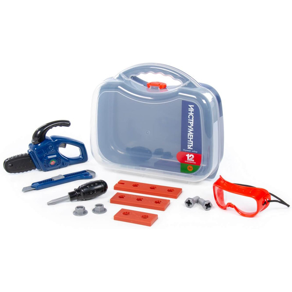 Набор инструментов Полесье №60 (12 элементов) 92827 (синий)