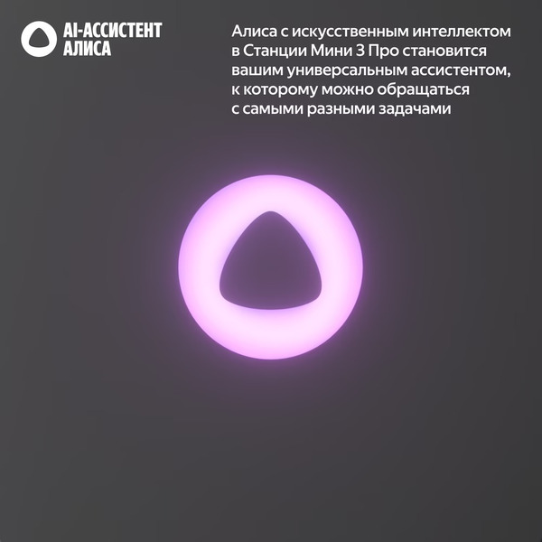 Умная колонка Яндекс.Станция Мини 3 Про (YNDX-00059GRY) серый