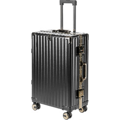 Чемодан DoubleW E087# (M,черный)