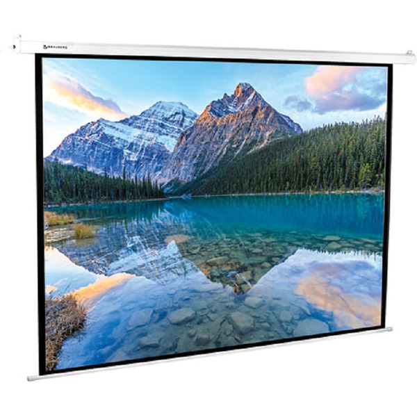 Экран проекционный настенный BRAUBERG MOTO (180x240см), матовый, электропривод, 4:3