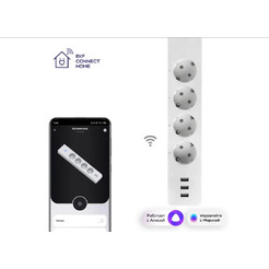 Умный удлинитель EKF Connect Wi-Fi с USB RCE-1-WF