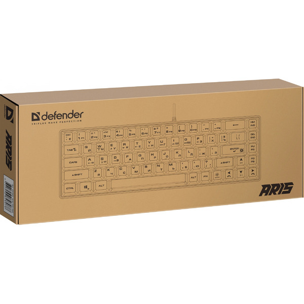 Клавиатура Defender Aris GK-349 (белый/черный)