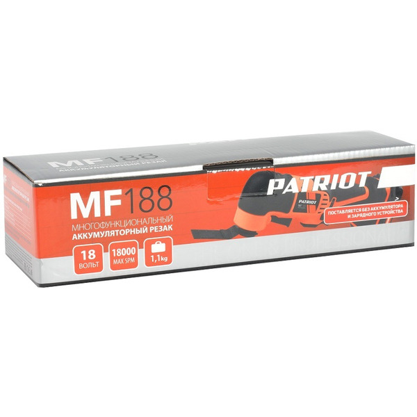 Мультифункциональная шлифмашина Patriot MF 188 UES (110203180) без АКБ и ЗУ