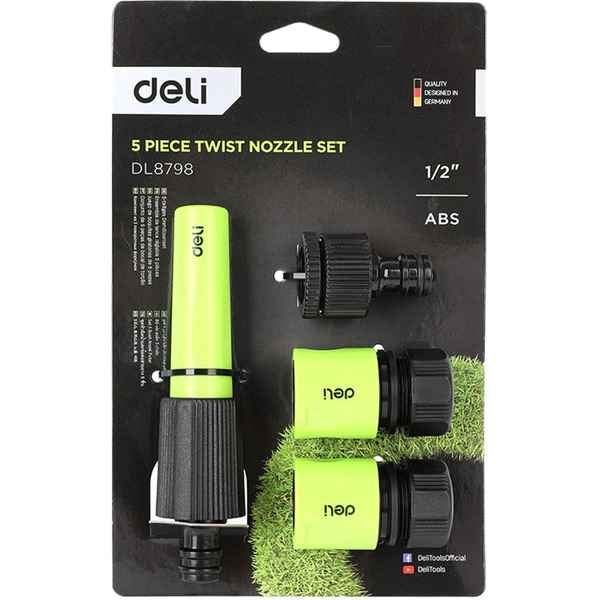 Набор быстрых соединителей для шланга Deli EDL8798