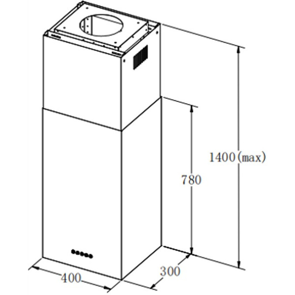 Вытяжка WEISSGAUFF Box 1400 Island BL