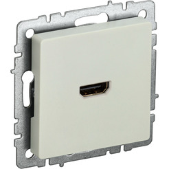 Розетка HDMI IEK Brite РHDMI-0-БрКр