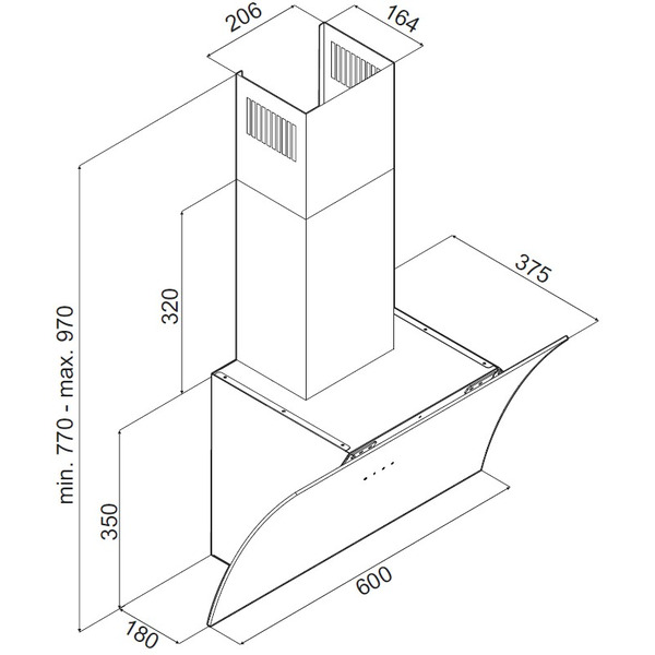 Вытяжка CIARKO River 60 White