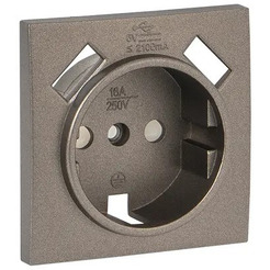 Лицевая панель розетки EKF Валенсия 1-местной 16А графит