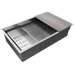 Кухонная мойка Paulmark Next-Multi Sink 74 Uni PM787445-BS (брашированная сталь)