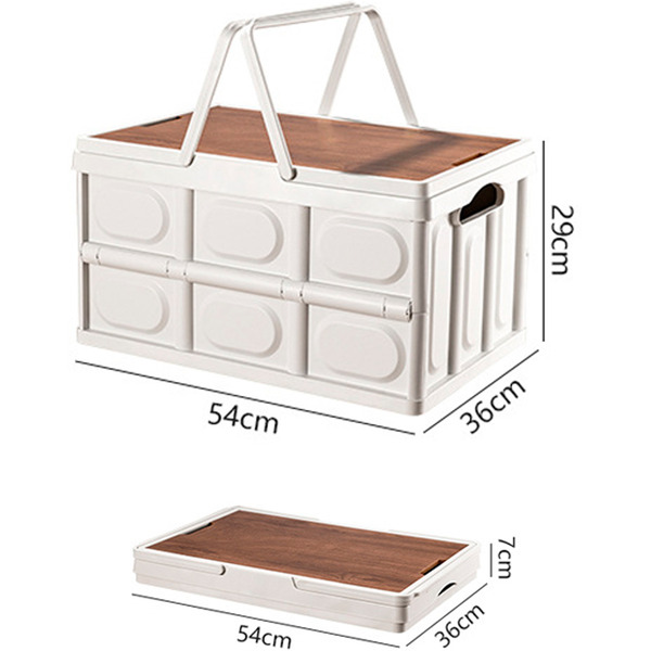 Органайзер складной со столиком и ручками Happy Home HH-001 (белый) 50л.