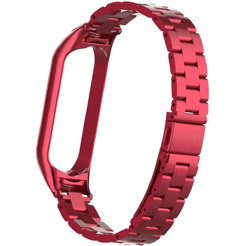 Ремешок Bingo Stainless для Xiaomi Mi Band 5/6 Красный