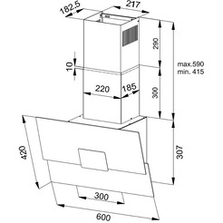 Кухонная вытяжка Korting KHC 66373 BXGN
