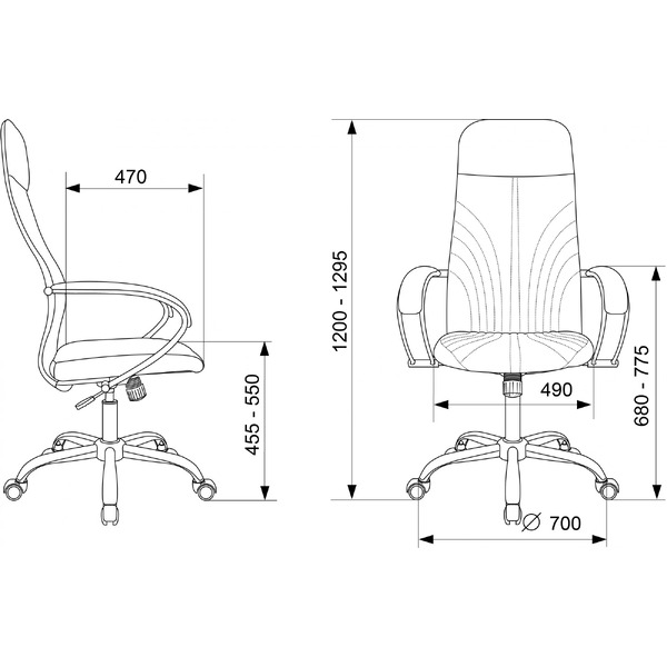 Офисное кресло Бюрократ CH-610SL (черный, экокожа)