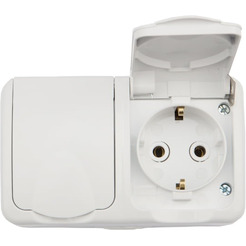 Блок из 2 розеток горизонтальный KRANZ Mini OG KR-78-0607