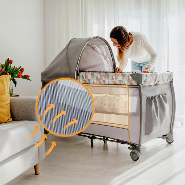 Кровать-манеж Lionelo Sven Plus (Blue Navy)