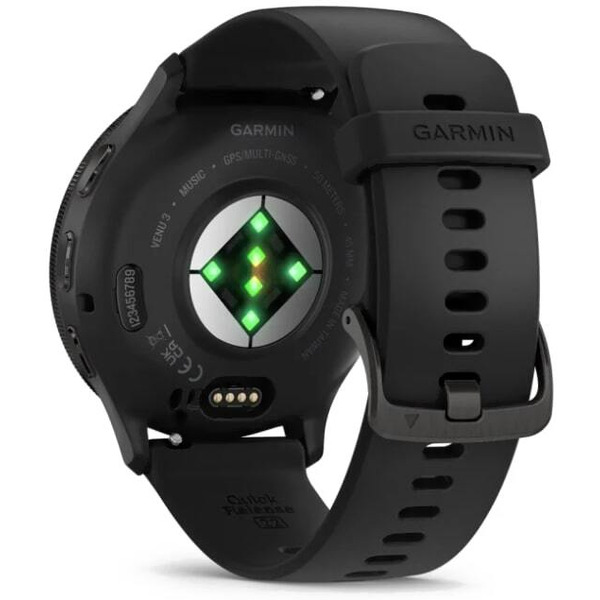 Умные часы Garmin Venu 3 (черный, с силиконовым ремешком)