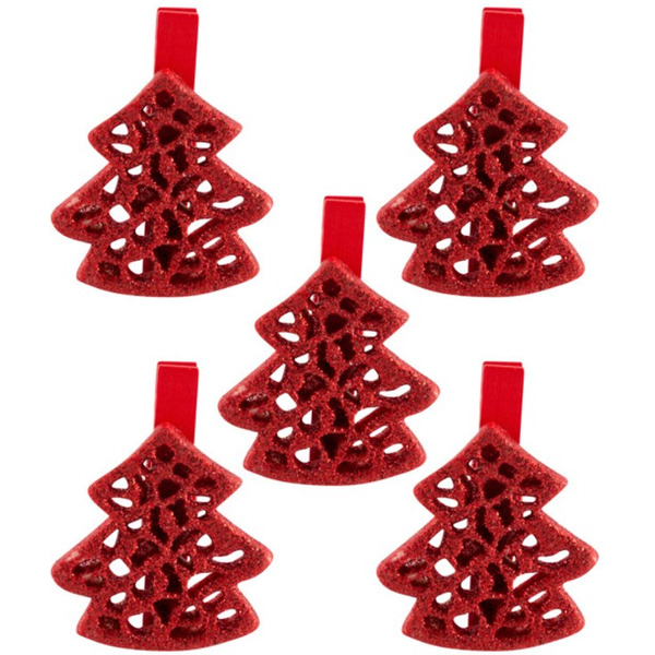 Декоративные прищепки Волшебная страна 007625 "Елки" (5шт)