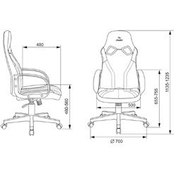 Кресло геймерское Бюрократ Zombie Runner (черный/синий)