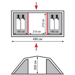 Кемпинговая палатка Totem Hurone 4 V2 (TTT-025)