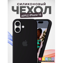 Бампер Bingo Silicone Case для APPLE iPhone 16 Черный