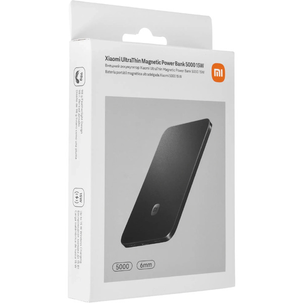 Внешний аккумулятор Xiaomi UltraThin Magnetic Power Bank 5000 15W MDY-20-EB BHR0913GL (черный)