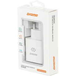 Сетевое зарядное устройство Digma DGW3D (белый)
