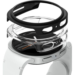Чехол Ringke SLIM для Galaxy Watch 8 40mm CLEAR(1шт) + MATTE BLACK(1шт)
