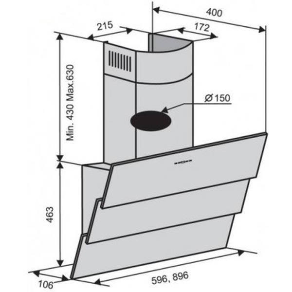 Вытяжка MAAN Saturn 60 черн.