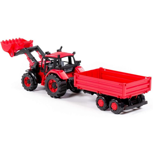 Трактор Полесье BELARUS с погрузчиком и бортовым прицепом 91871