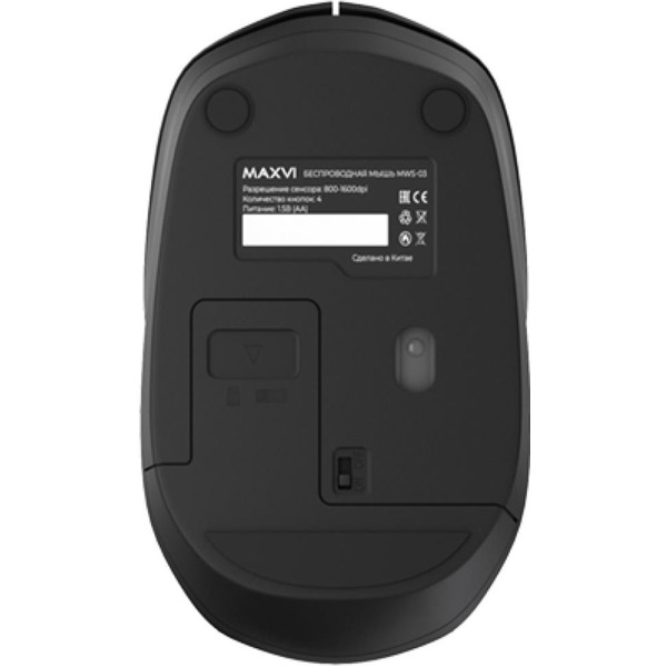 Мышь Maxvi MWS-03 (черный)