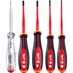 Набор отверток + тестер напряжения Milwaukee 4932478737 (VDE PZ/SL)