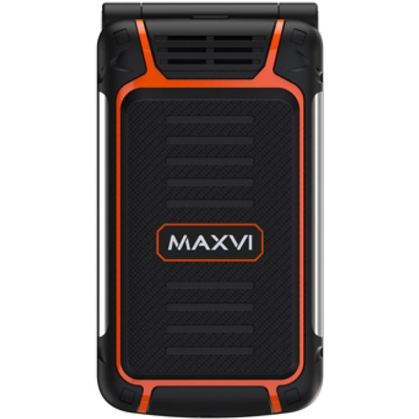 Мобильный телефон Maxvi E 10 (черный/оранжевый)