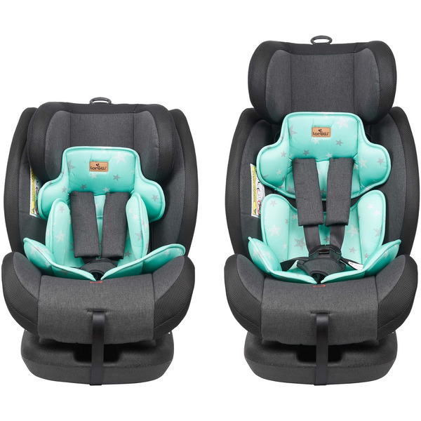 Автокресло Lorelli Corsica Izofix Black Green Stars