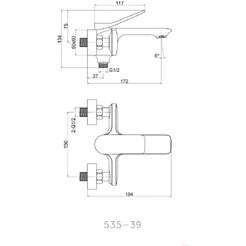 Смеситель Cersanit Odra 63051