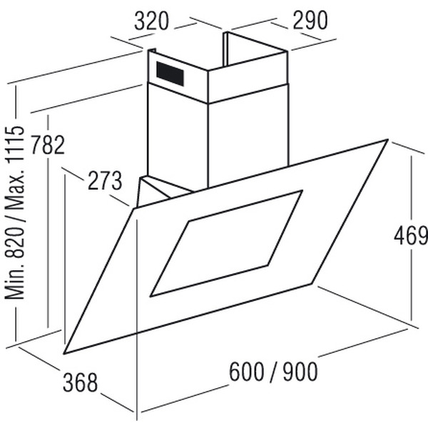 Вытяжка САТА THALASSA L 600 XGWH