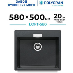 Кухонная мойка Polygran Tolero 580 (космос)